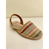 Abarca líneas multi nubuck choco
