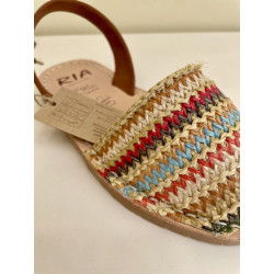 Abarca líneas multi nubuck choco