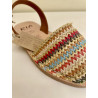 Abarca líneas multi nubuck choco