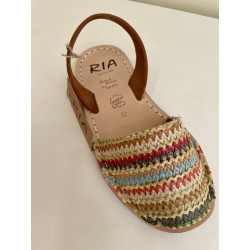 Abarca líneas multi nubuck choco