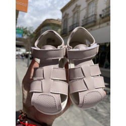 Sandalia Piruflex respetuosa rosa velcro