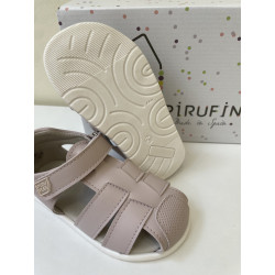 Sandalia Piruflex respetuosa rosa velcro