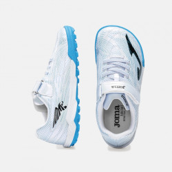 Bota de fútbol barefoot de Joma celeste y blanca
