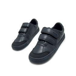 Colegial respetuoso Mustang doble velcro marino