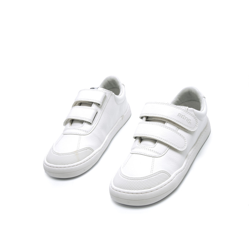 Colegial respetuoso Mustang doble velcro blanco