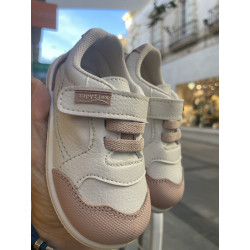 Deportivo Barefoot Zapy blanco y rosa