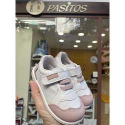Deportivo Barefoot Zapy blanco y rosa