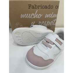 Deportivo Barefoot Zapy blanco y rosa