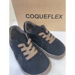 Deportivo Suede respetuoso Coqueflex negro gliter