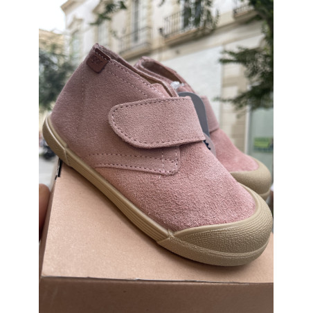 Botín Barefoot en serraje de Igor rosa bebe