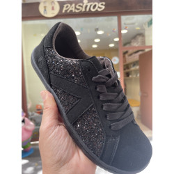 Deportivo Suede respetuoso Coqueflex negro gliter
