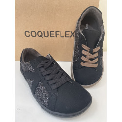 Deportivo Suede respetuoso Coqueflex negro gliter