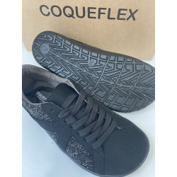 Deportivo Suede respetuoso Coqueflex negro gliter