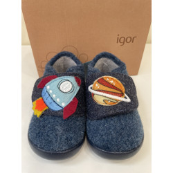 Zapatilla de casa respetuosa de Igor azul espacio