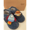 Zapatilla de casa respetuosa de Igor azul espacio
