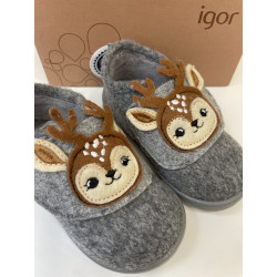 Zapatilla de casa respetuosa de Igor gris ciervo