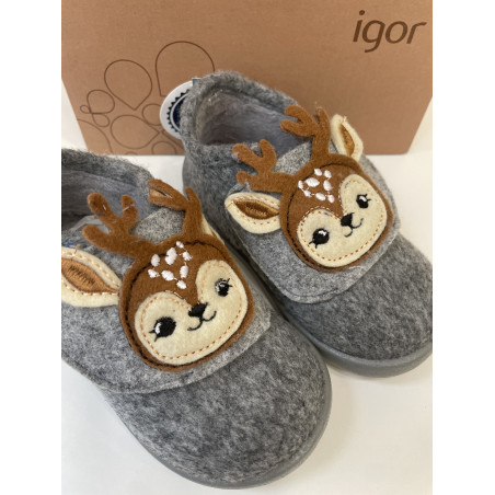 Zapatilla de casa respetuosa de Igor gris ciervo