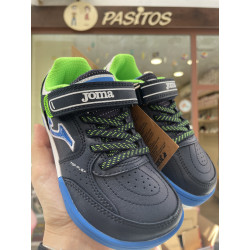 Fútbol sala barefoot Joma marino y verde velcro