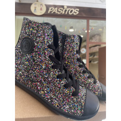 Botín respetuoso Coqueflex glitter multicolor