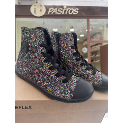 Botín respetuoso Coqueflex glitter multicolor