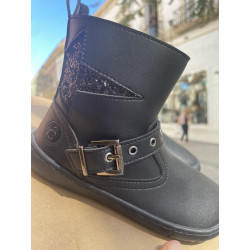 Botín respetuoso Coqueflex negro estrella glitter