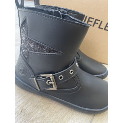 Botín respetuoso Coqueflex negro estrella glitter