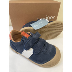 Deportivo Barefoot en serraje de Igor azul jeans