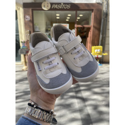 Deportivo Piruflex detalles azul y arena