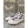 Bailarina napa blanca con lazo