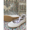 Bailarina napa blanca con lazo