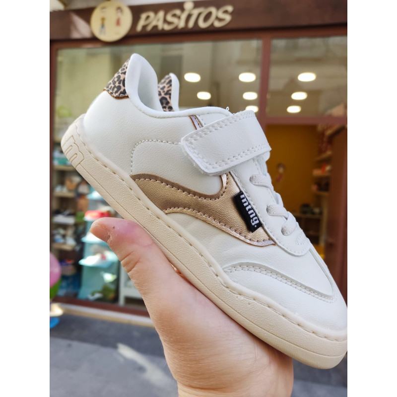 Deportiva respetuosa Mustang blanca detalle print