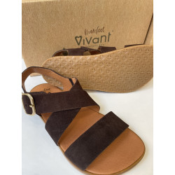 Sandalia barefoot serraje marron de Vivant