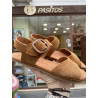 Sandalia barefoot serraje camel de Vivant