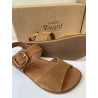 Sandalia barefoot serraje camel de Vivant