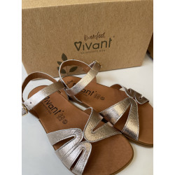 Sandalia barefoot metalizada de Vivant