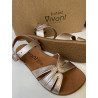 Sandalia barefoot metalizada de Vivant