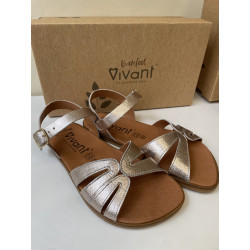 Sandalia barefoot metalizada de Vivant