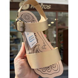 Sandalia barefoot Goflex Conguitos dorado
