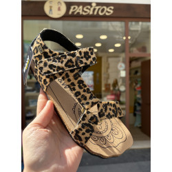 Sandalia barefoot Goflex Conguitos Leopardo