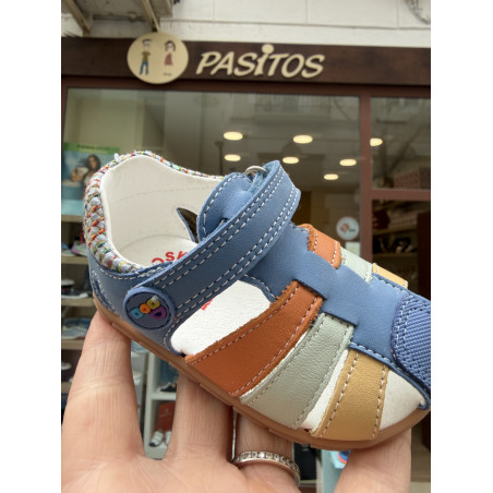 Sandalia Barefoot Pablosky tonos azules