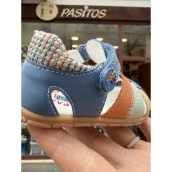 Sandalia Barefoot Pablosky tonos azules