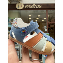 Sandalia Barefoot Pablosky tonos azules