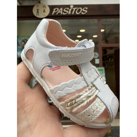 Sandalia Barefoot Pablosky detalle plata