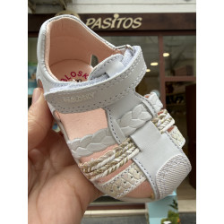 Sandalia Barefoot Pablosky detalle plata