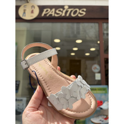 Sandalia de Conguitos blanca mariposas