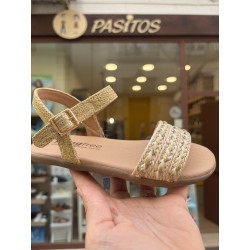 Sandalia respetuosa MustangFree rafia natural