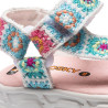 Sandalia tiras flores punto de colores Pablosky