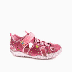 Sandalia rosa tipo trekking de Pablosky