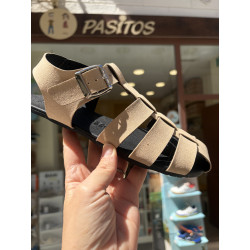 Sandalia respetuosa de Coqueflex ante beige