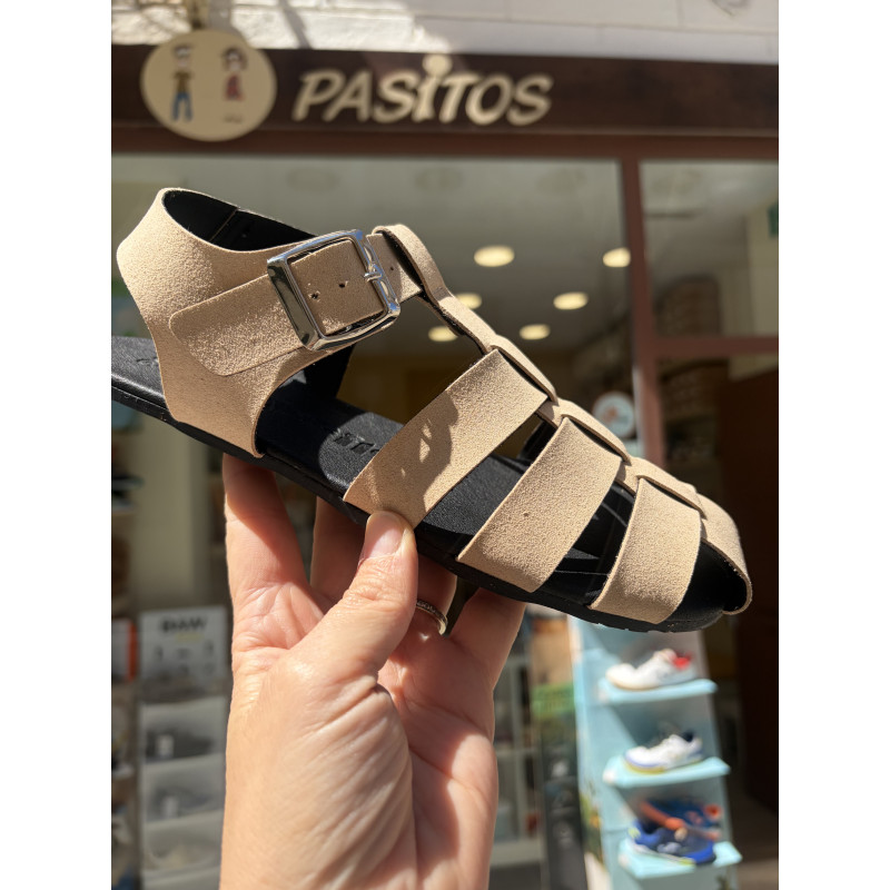 Sandalia respetuosa de Coqueflex ante beige